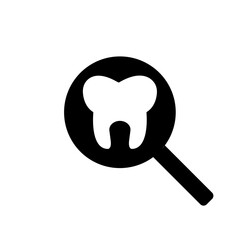 tooth inspect icon element of dentistry icon for mobile concept and web apps. Thin line tooth inspect icon can be used for web and mobile. Premium icon on white background