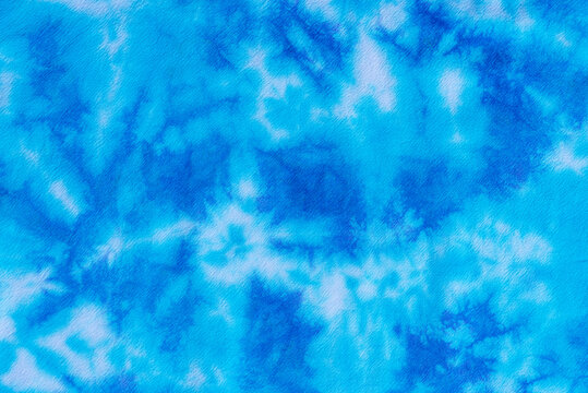 blue tie dye pattern abstract background.