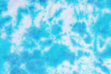 tie dye pattern hand dyed on cotton fabric abstract background.