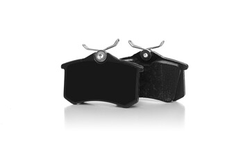 Car brake pads isolated on white background.