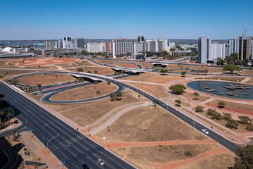 Brasília City downtown in Dry Season. 