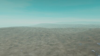 alien planet in space, science fiction landscape, 3d render