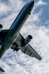 飛行中の旅客機