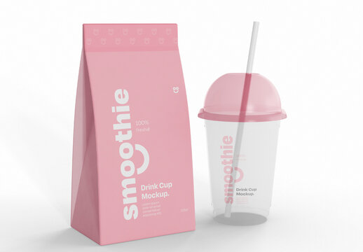 Smoothie and Package Mockup