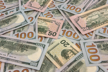 back side usa dollar bills as background