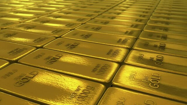 Abstract Gold Bars Background (Loop)