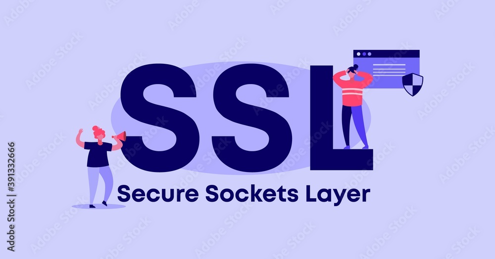 Poster ssl secure sockets layer. security and protection of site and web applications digital privacy and m