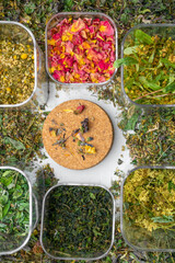 mix of healing herbs, herbal medicine