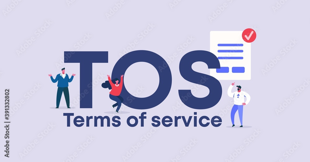 Poster tos terms of service. convenient organization of site and web management applications security digit