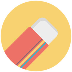 
Eraser flat vector icon that shows concept such as delete, new or undo
