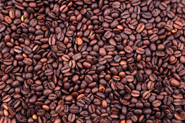 Roasted coffee beans background