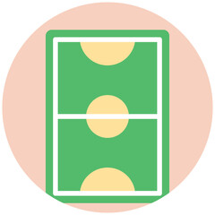 
Flat vector icon of a football ground
