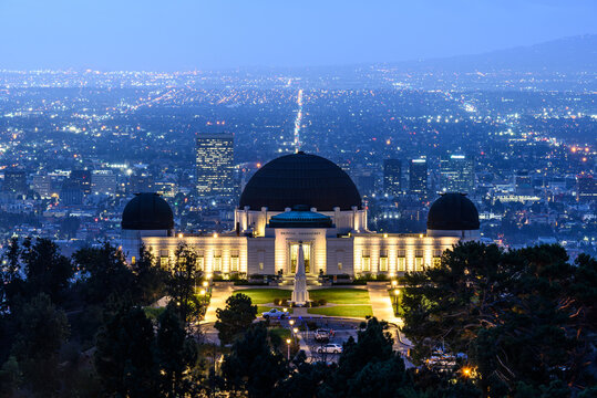 Griffith Observatory and Los Angeles at night