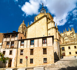 View of Segovia with the Cathedral. UNESCO world heritage in Spain