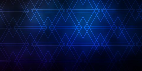 Dark Blue, Yellow vector layout with lines, triangles.