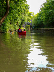 People in a Kayak on the canal