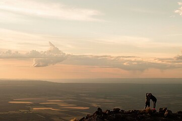 paisaje natural, horizonte, cielo atardecer