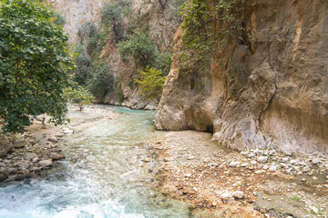 Saklikent Canyon with river, Fethiye Mugla, Turkey
