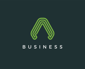 minimal letter a logo template - vector illustration