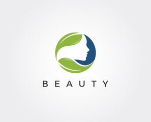 minimal beauty logo template - vector illustration