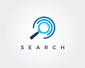 minimal search logo template - vector illustration