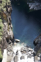 クリーブランドダム　渓谷　キャピラノ　カナダ  ノースバンクーバー  ダム　川