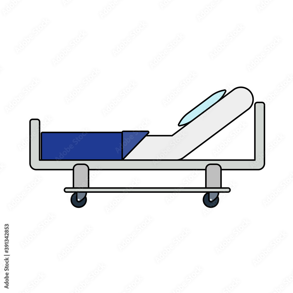 Wall mural Hospital Bed Icon