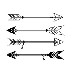 Set of ethnic arrows collection design isolated on white background