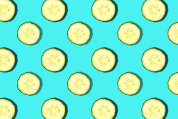 Pattern of fresh vegetables isolated on creative colored texture