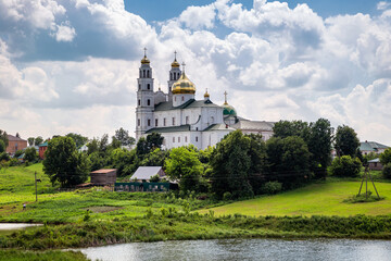 Obraz premium Beautiful monastery of the Moscow Patriarchate in Ukraine.