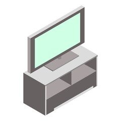 Isometric Tv icon.Isometric tv vector illustration isolated on white background.