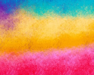 Colorful graphics background for summer. Art grunge dirty vintage style. Paint like watercolor, crayon with imagination. Neon pastel. Bright backdrop. Abstract illustration.