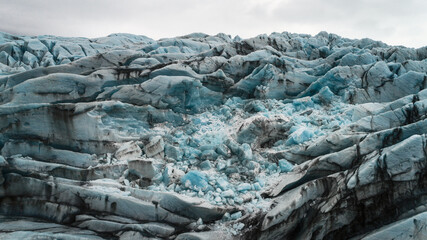 Dramatic otherworldly glacial landscape, Vatnajökull, Iceland
