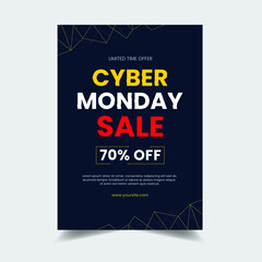 Cyber Monday Flyer design vector template