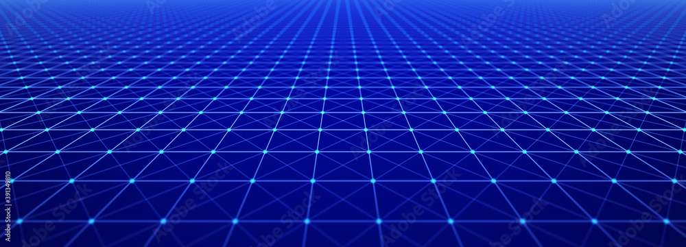 Poster perspective grid. detailed lines forming an abstract background. 3d rendering