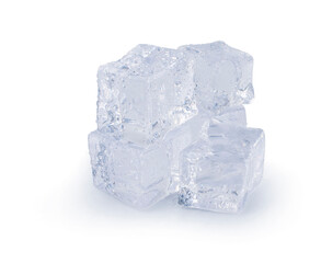  ice cubes, isolated on a white background