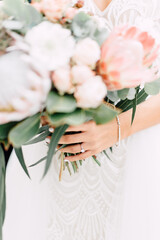 The bride's engagement ring