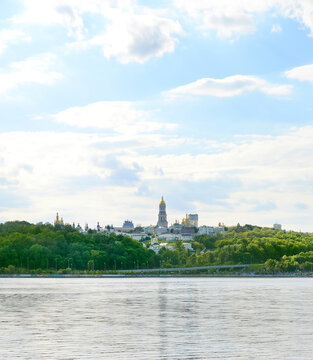 Kiev Dniepr river Kiev-Pechersk Lavra