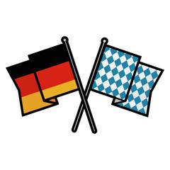 Isolated flags october fest germany icon- Vector