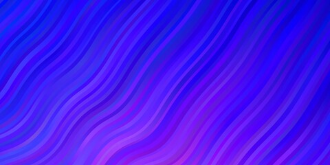 Light Pink, Blue vector background with wry lines.