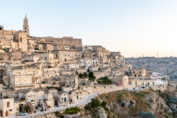 Fototapeta na wymiar View at Sasso Caveoso(old town) of Matera, Basilicata, Italy - Euope