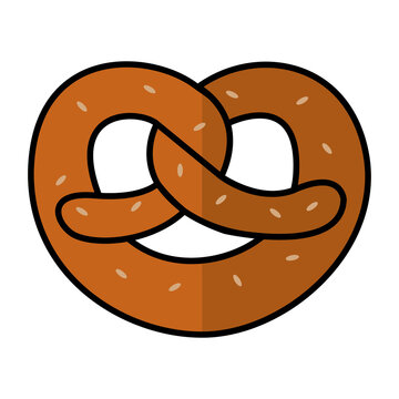 Isolated pretzel october fest germany icon- Vector