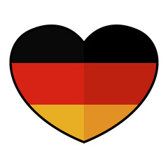 Isolated heart october fest germany icon- Vector