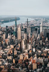 Türaufkleber Grau Luftaufnahmen von New York City