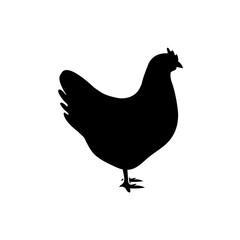Chicken icon, logo isolated on white background
