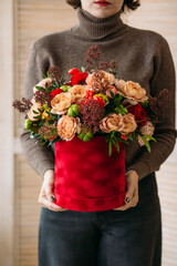 florist flowers red coarse plan