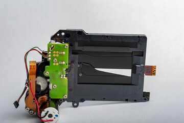 SLR camera shutter. camera mechanism