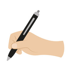 Isolated write with pen activity home with hands icon- Vector