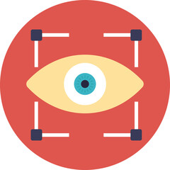 
A mechanical eye flat vector icon design, cyber eye 
