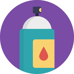 
Flat icon spray paint, color spray container 
